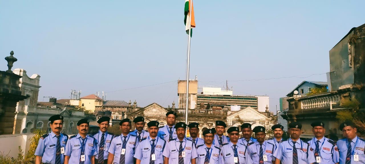 Combat security team in uniform